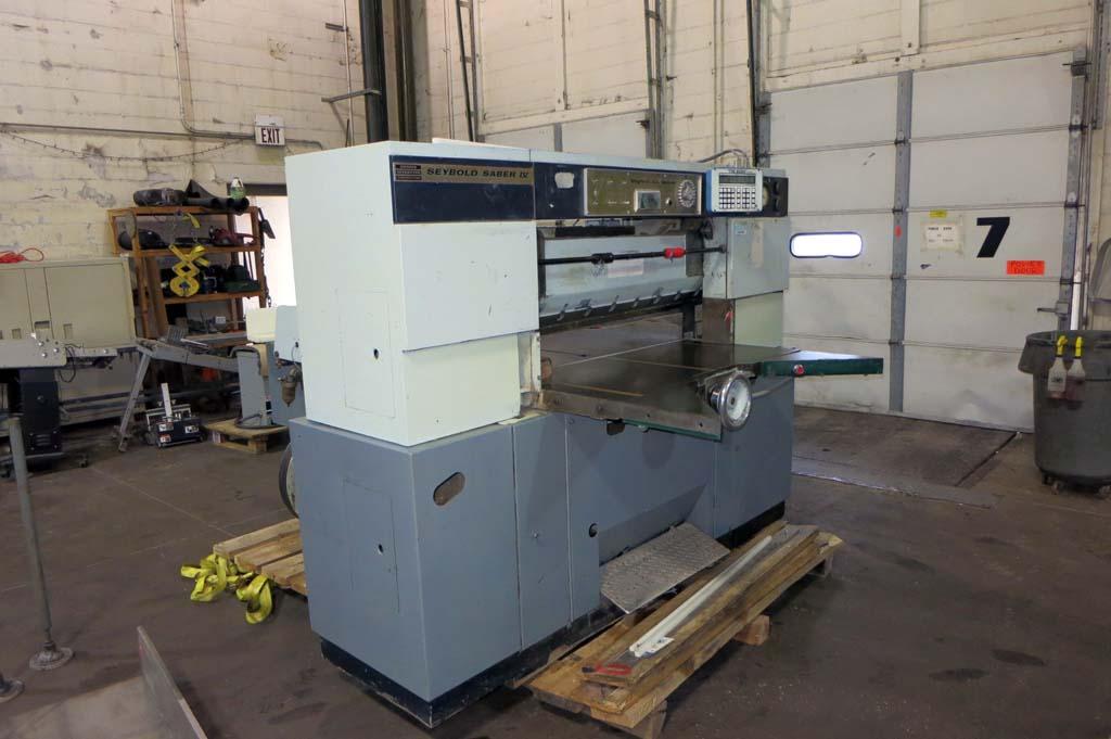 Lot 19 Harris Intertype Seybold Saber IV 47" Paper Cutter w/ "The